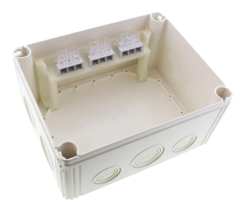 WISKA 10110744 Plastic Enclosure, Junction Box, Polycarbonate, 94 mm, 160 mm, 200 mm, IP66, IP67 COMBI 1610/3 WH
