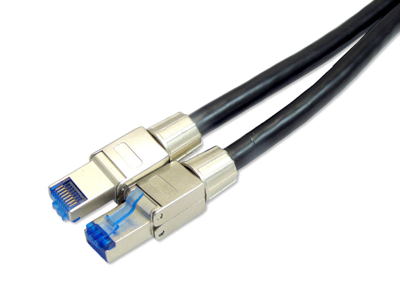 MULTICOMP PRO MP013137 Ethernet Cable, Cat8, RJ45 Plug to RJ45 Plug, SFTP (Screened Foiled Twisted Pair), Black, 3 m