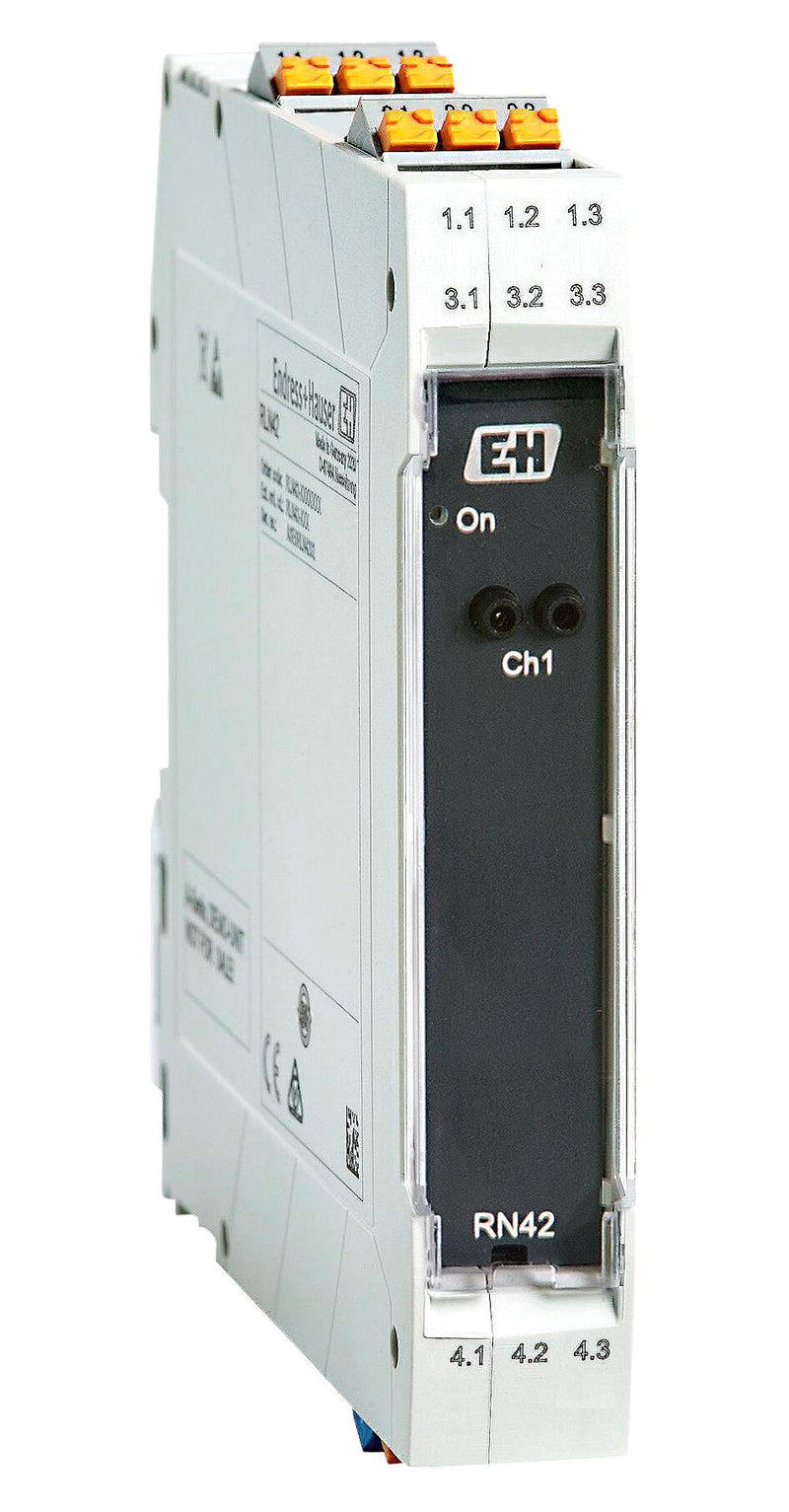 ENDRESS+HAUSER RN42-8L1AU Active Barrier, Current, HART, 1 Channel, 24 to 230 V, Screw Terminal, RN22 Series