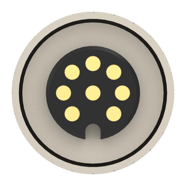 TE CONNECTIVITY SLC-FC15-M12-8P Sensor Cable, M12 Receptacle, Free End, 8 Positions, 15 m, 49.2 ft, SLC Series