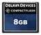 DELKIN DEVICES CF08APSGS-FD000-D Flash Memory Card, Compact Flash Card, 8 GB, 5 V, 0 &deg;C, 70 &deg;C, C650 Series