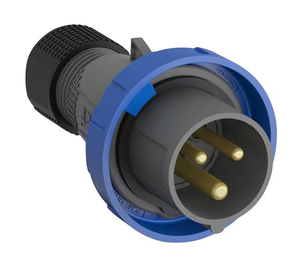 ABB 2CMA101072R1000 2CMA101072R1000 Pin &amp; Sleeve Connector 16 A 250 V Cable Mount Plug 2P+E Blue Grey