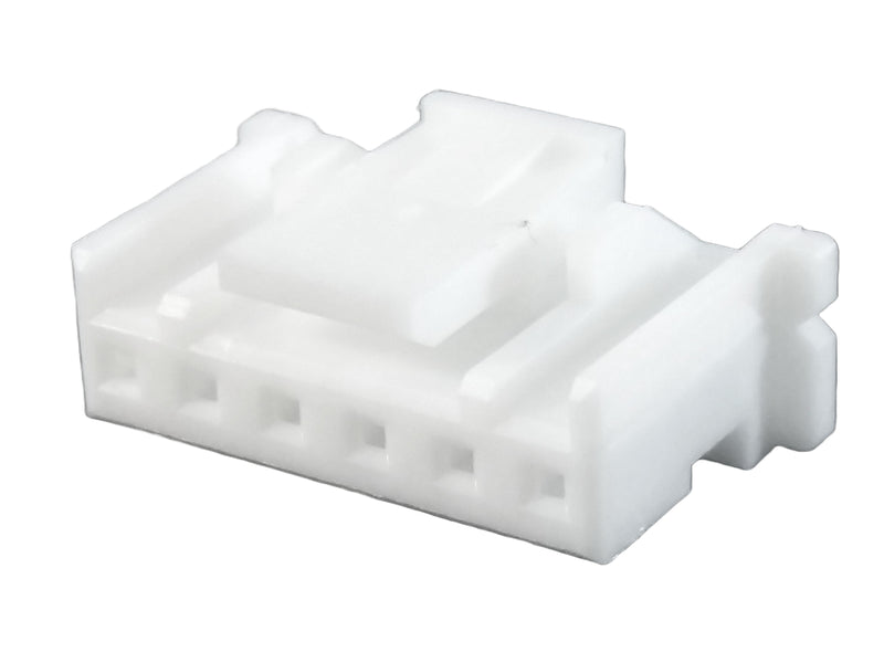 MULTICOMP PRO MP013302 Connector Housing, White, MP W2B LOCK 2MM, Receptacle, 6 Ways, 2 mm