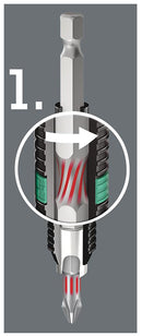 WERA 05056424001 Hex Driver Bit, Phillips, PH3 Bit, 25 mm Overall GTIN UPC EAN: 4013288034472