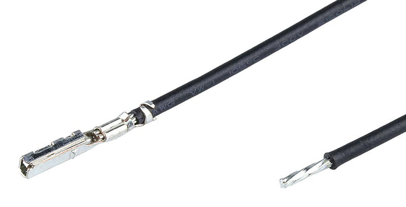 MOLEX 224572-2115 Cable Assembly, Pre-Crimped Lead Stac64 Socket to Free End, 17.7 ", 450 mm, 224572 Series, Black