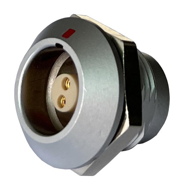 MULTICOMP PRO MCP-M1RSG02S-IP67 Circular Connector, MP IP67 Metal Push Pull Series, Panel Mount Receptacle, 2 Contacts