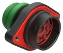 AMPHENOL SINE/TUCHEL AHDP02-24-07PN-STA 7 POSITION PANEL MOUNT RECEPTACLE, PIN, SHELL SIZE 24, NORMAL DIAMETER SEAL (GREEN), SMALL THREAD ADAPTER 86AK2714