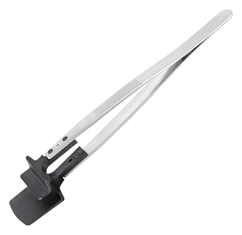 IDEAL-TEK 8WLCPRSG.SA.1.IT Tweezer, Tip, Anti Magnetic Acid Stainless Steel, Stepped Bottom Paddle, Style 8WL, 130 mm Length