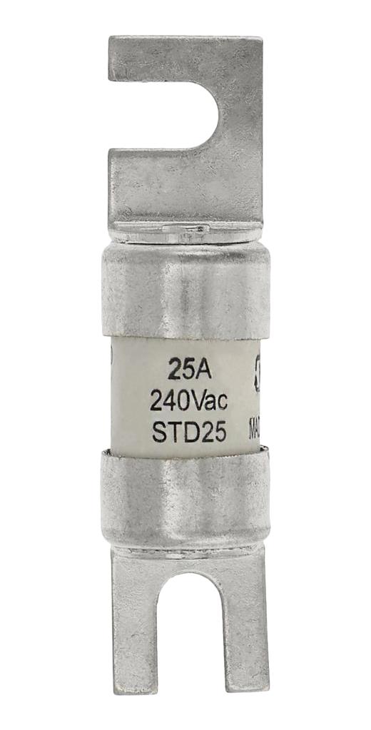 EATON BUSSMANN STD25 Fuse, High Rupturing Capacity (HRC), STD Series, 25 A, Bolted Tag, 240 V