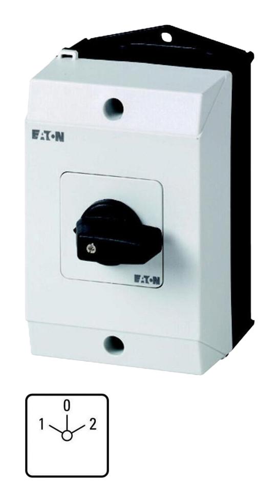EATON MOELLER T0-1-8210/I1 Rotary Switch, Changeover, 3 Position, 1 Pole, 60 &deg;, 20 A, 690 V, T0 Series