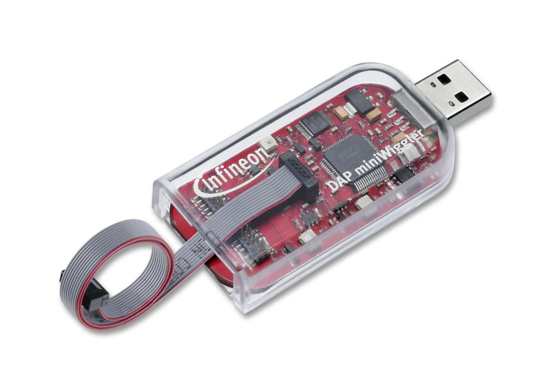 INFINEON KITMINIWIGGLER3USBTOBO1 Debugger, DAP miniWiggler V3, Aurix/XMC/XC/XE Series MCUs, Up to 30MHz Programmable Clock KITMINIWIGGLER3USBTOBO1, SP001116850