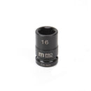 MULTICOMP PRO MP12-CRMO16 Socket, Hex, 16 mm x 38 mm, 1/2" Drive Size, Chromium Molybdenum Steel, DIN3121, Auto Repair