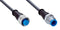 SICK YF2A14-100UB3M2A14 Sensor Cable, A Coded, Black, M12 Receptacle, M12 Plug, 4 Positions, 10 m, 32.8 ft