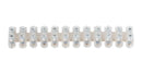 Hellermanntyton CS3NTPE CS3NTPE Panel Mount Barrier Terminal Block 2 Row 12 Ways 4 mm 3 A New