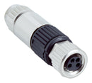 SICK YF08U14-1434K2551A Sensor Connector, M8, Female, 4 Positions, IDC / IDT Socket, Straight Cable Mount
