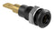 STAUBLI 64.3040-21 Banana Test Connector, 30 VAC, Socket, Panel Mount, 25 A, 60 VDC, Gold Plated Contacts, Black