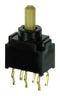 NIDEC COMPONENTS FP2F-2M-Z Pushbutton Switch, Ultra Miniature, FP Series, DPDT, On-(On), Plunger for Cap, Yellow