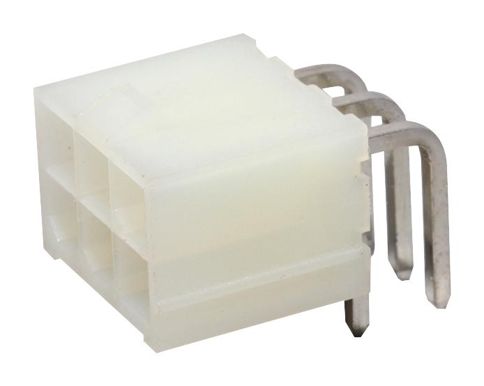 Molex 35318-0420 35318-0420 Pin Header Power 4.2 mm 2 Rows 4 Contacts Through Hole Right Angle Mini-Fit Jr. 35318