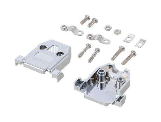 L-COM SDC15M D Sub Backshell, DA, 180&deg;, Metallised ABS (Acrylonitrile Butadiene Styrene) Body