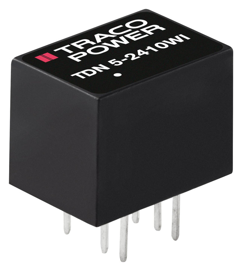 TRACO POWER TDN 5-2410WI Isolated Through Hole DC/DC Converter, ITE, DIP, 4:1, 5 W, 1 Output, 3.3 V