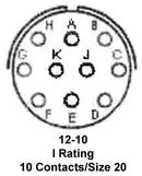 AMPHENOL INDUSTRIAL PT06E12-10S-476 Circular Connector, PT Series, MIL-DTL-26482 Series I, Straight Plug, 10 Contacts, Solder Socket