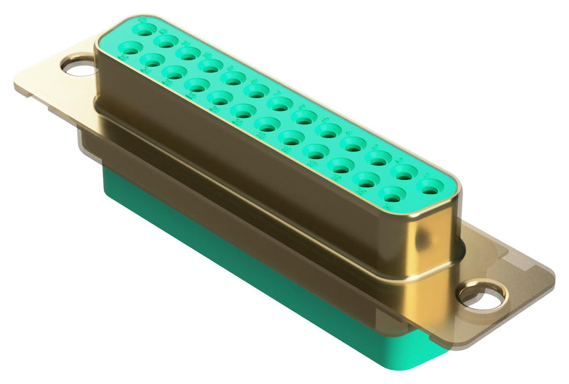 POSITRONIC RD25S1000S/AA D Sub Connector, Standard, Receptacle, RD Series, 25 Contacts, DB, Crimp