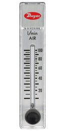 DWYER RMA-25-SSV Air Flowmeter, SS Valve, 10 to 100 l/min, 100 psi, 4% Accuracy, 1/8" FNPT, RATE-MASTER RMA Series