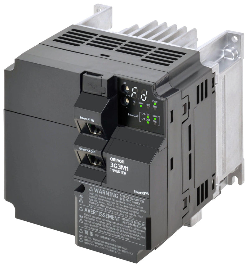 OMRON INDUSTRIAL AUTOMATION 3G3M1-A2037-ECT Variable Speed Drive, 3 Phase, 19.6 A, 200 to 240 VAC, 5.5 kW, IP20, M1 Series