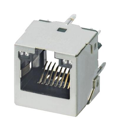 PHOENIX CONTACT 1091947 Modular Connector, RJ45 Jack, 1 x 1 (Port), 8P8C, Cat6a, IP20, Through Hole Mount 1091947, CUC-IND-J1ST-S/R4LS-LED