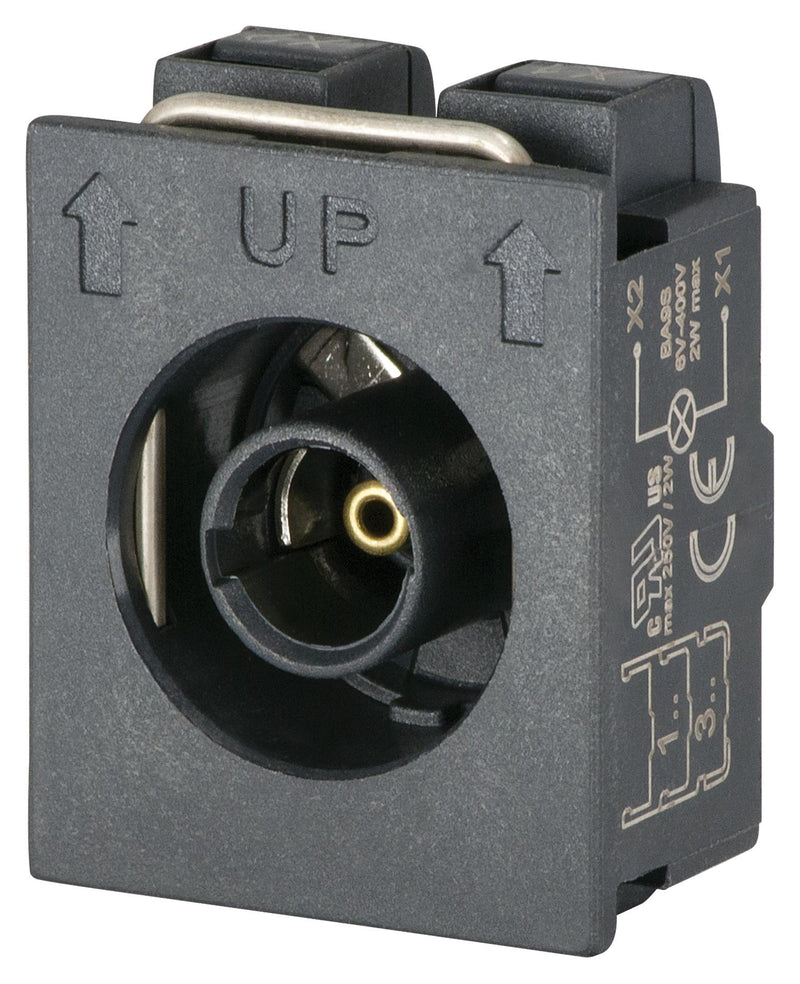 EAO 46-2V00.000.000 Assembly Hardware, Plastic, Grey, 38x30x18.5mm, EAO 46 Series Illuminated Pushbutton Switches