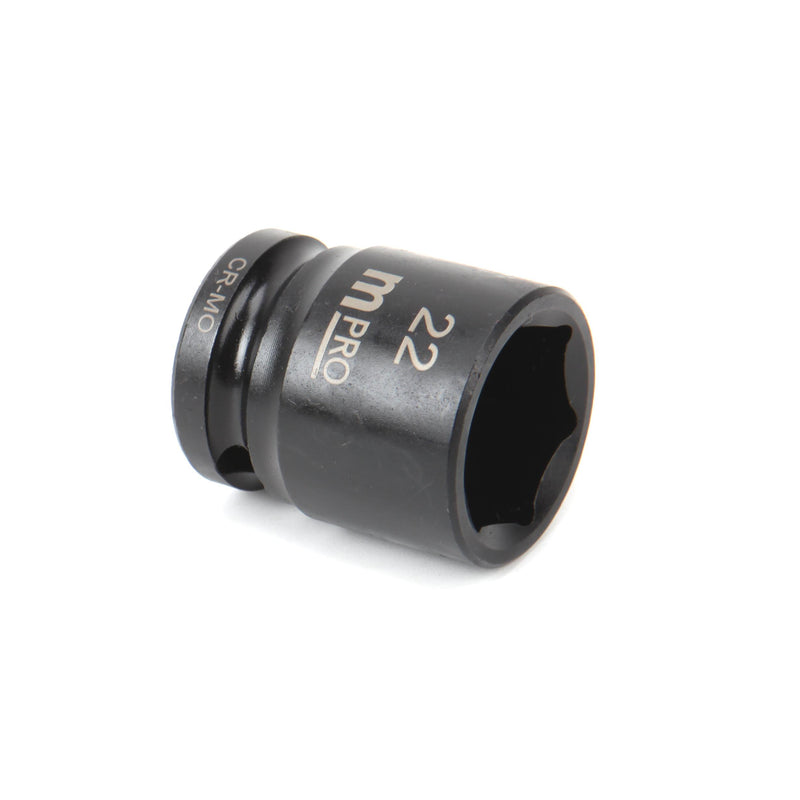MULTICOMP PRO MP12-CRMO22 Socket, Hex, 22 mm x 38 mm, 1/2" Drive Size, Chromium Molybdenum Steel, DIN3121, Auto Repair
