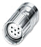 PHOENIX CONTACT 1619776 Sensor Connector, M23, Female, 6 Positions, Solder Socket, Straight Cable Mount 1619776, CA-06S1N1280DN