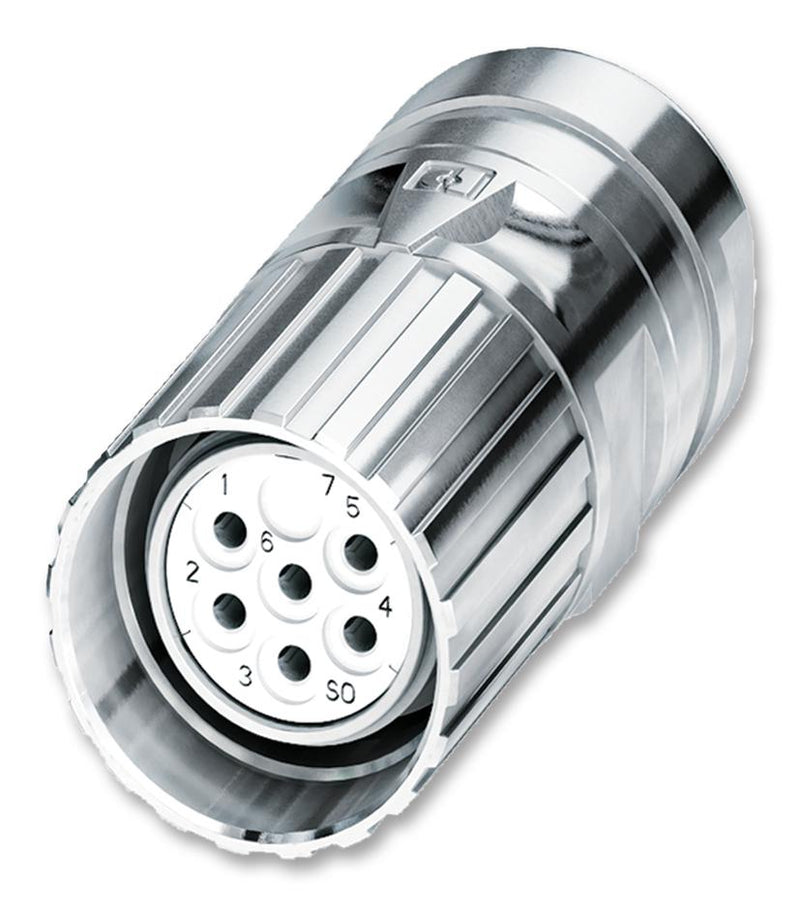 PHOENIX CONTACT 1619776 Sensor Connector, M23, Female, 6 Positions, Solder Socket, Straight Cable Mount 1619776, CA-06S1N1280DN