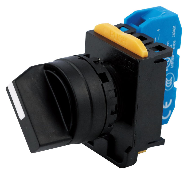 MULTICOMP PRO MPA20S-2E10 Selector Switch, SPST-NO, IP65, 2 Position, 120 V, 10 A, Screw, MP Selector Switches