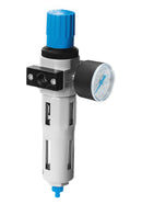 FESTO 162719 Filter Regulator, G1/4, 1200 l/min, 1 to 16 bar, 0.5 to 12 bar Regulation, -10°C to 60°C, D Series