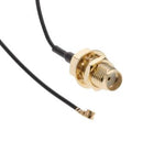 PULSE ELECTRONICS W9011M RF / Coaxial Cable Assembly, 11 ", 280 mm, 1.13mm, U.FL Right Angle Plug, SMA Straight Jack