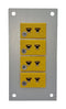 LABFACILITY AM-K-FF + FMP-4 Thermocouple Connector, 45 x 85mm Panel, Miniature, K, Socket, 4Way, Yellow, ANSI, Fascia Mount