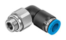 FESTO 186288 Push-In L-Fitting, G1/8, 6 bar, 8 mm Outer Dia Tube, Polybutylene Terephthalate