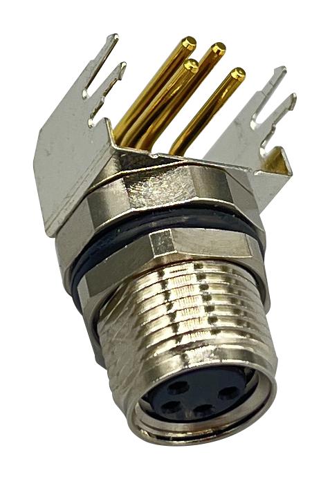 NORCOMP 857-004-213R004 SENSOR CONN, R/A M8, 4POS, RCPT, PANEL
