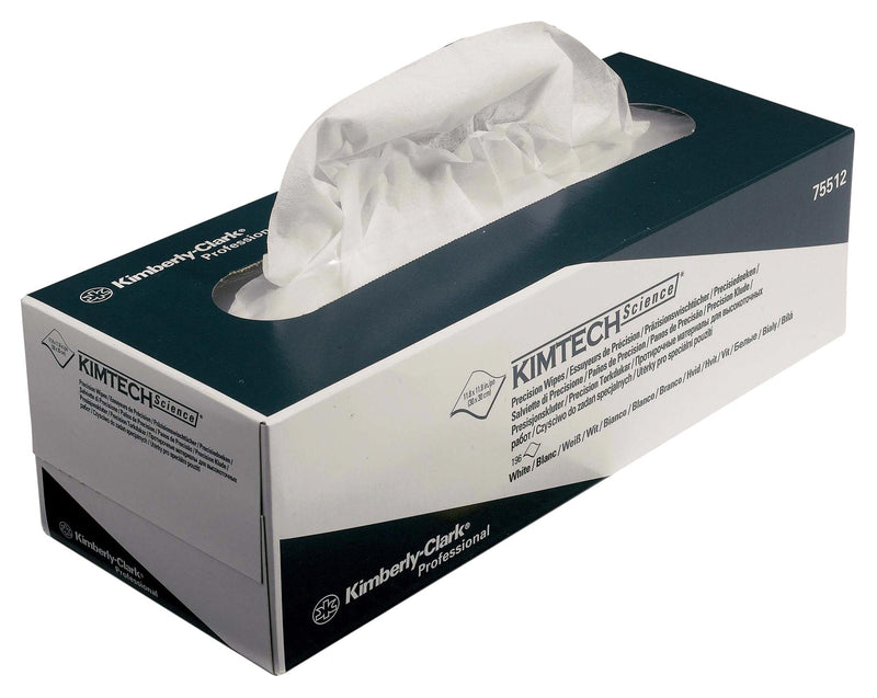 KIMBERLY CLARK 7551. Precision Wipes, Cellulose, 300 mm x 300 mm, White, Large