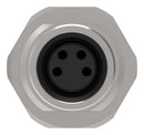 TE CONNECTIVITY 3-2172088-2 Sensor Connector, M8, Female, 4 Positions, Solder Pin, Straight Panel Mount