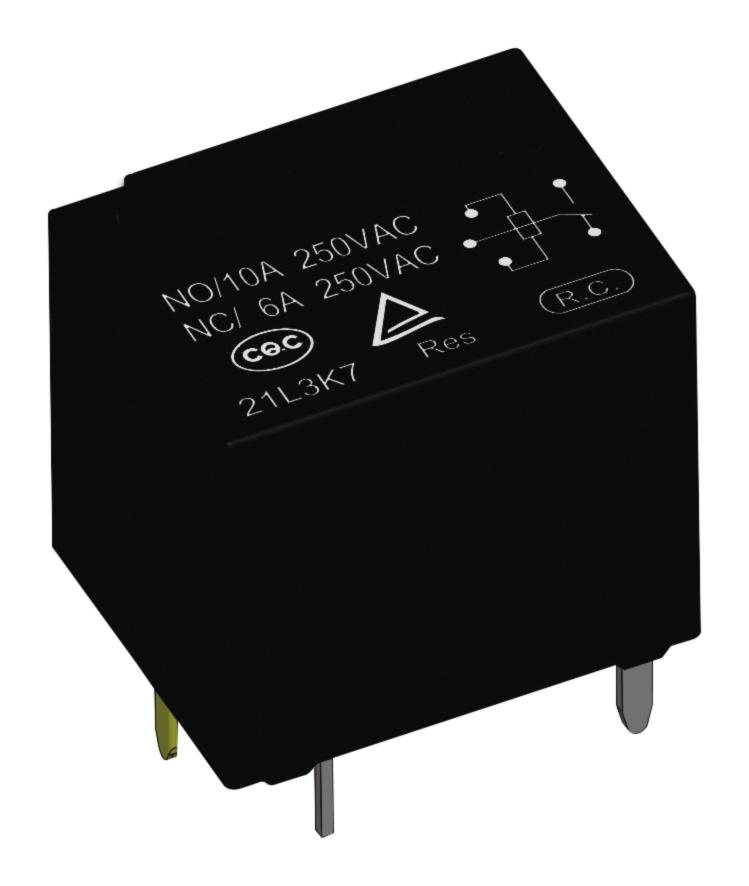MULTICOMP PRO MPHRS5G-S-DC5V-C Power Relay, Sealed, SPDT, 5 VDC, 10 A, MP Power Relays, Through Hole, Non Latching