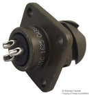 ITT CANNON CA3102E10SL-3PB Circular Connector, CA Series, MIL-DTL-5015 Series, Box Mount Receptacle, 3 Contacts, Solder Pin
