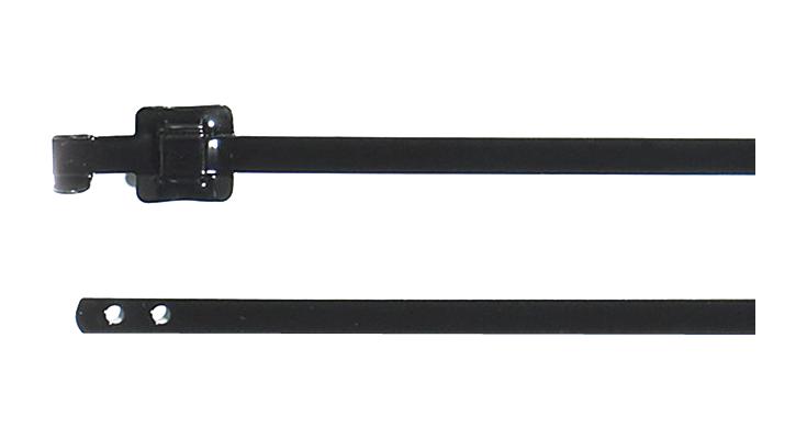 HELLERMANNTYTON MLT12SSC10.M3P Cable Tie, 316 Stainless Steel, PET (Polyester), Black, 330 mm, 10.3 mm, 90 mm, 850 N