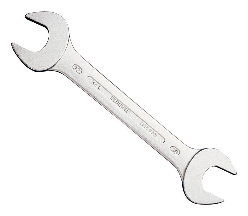 GEDORE 6067660 Spanner, Double Open Ended, Flat Head, 24mm AF Size, 278mm Length, Chrome-Vanadium Steel