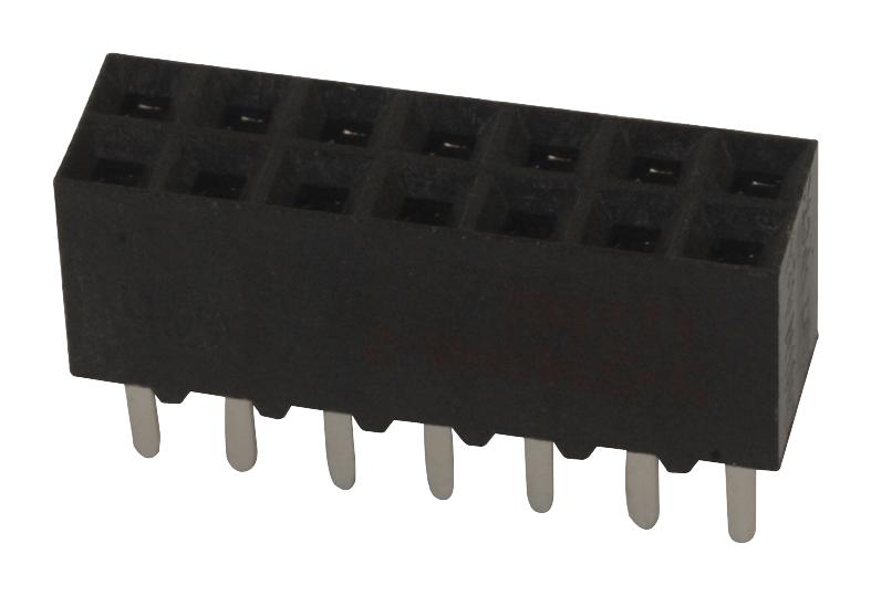 AMP - TE CONNECTIVITY 5-534998-7 PCB Receptacle, Board-to-Board, 2.54 mm, 2 Rows, 14 Contacts, Through Hole Mount, AMPMODU Mod IV