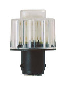 WERMA 95640068 LED Bulb, Signal Indicator, BA15d, 230 VAC, 15 mA, PA-GF, Polycarbonate, White, 29 x 41 mm