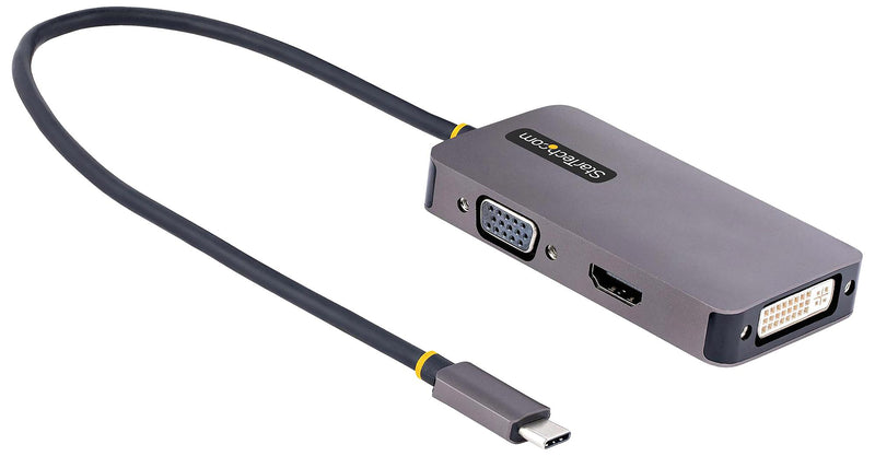 Startech 118-USBC-HDMI-VGADVI 118-USBC-HDMI-VGADVI Converter USB-C to DVI/HDMI/VGA Multiport Video Display Adapter