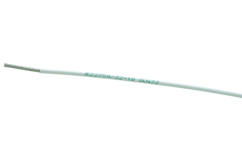 RAYCHEM - TE CONNECTIVITY M22759/32-30-9 Wire, ETFE, White, 30 AWG, 328 ft