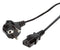 ROLINE 19.08.1018 Mains Power Cord, 90&deg; CEE 7/7 Plug to IEC 60320 C13, 1.8 m, 10 A, 250 VAC, Black